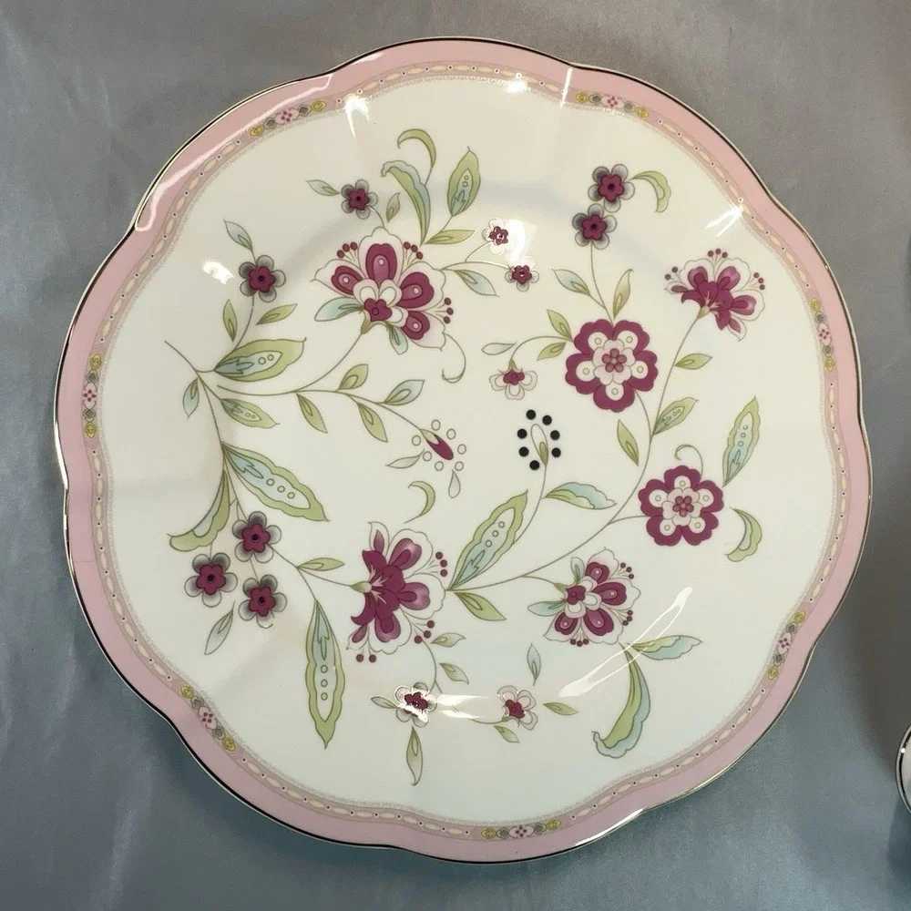 Grace Teaware Pink Floral Tea Set 11pc Teapot Sugar Creamer Trios New In Wrapper